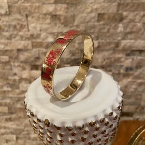 Authentic COACH horse and buggy gold bangle